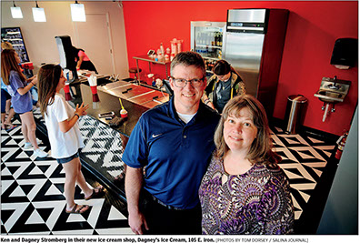 Ken and Dagney Stromberg in Dagney's Ice Cream Shop